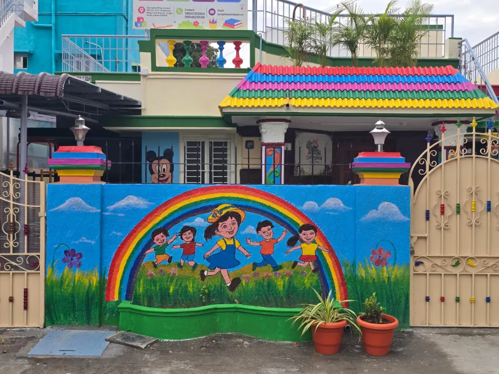 Kids at play in the Springfield Play School playroom